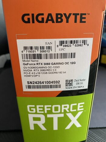 Gigabyte GIGABYTE GeForce RTX 3060 GAMING OC 12G Graphics Card, 3 x WINDFORCE Fans, 12GB 192-bit GDDR6, GV-N3060GAMING OC-12GD Video Card 12 GB 1320-1837 Mhz PCIe x16 GPU for sale