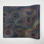 Extended Gaming Mousepad 90x40 cm - Neon Contour Lines