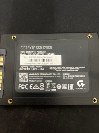 Gigabyte 120 GB SSD Storage