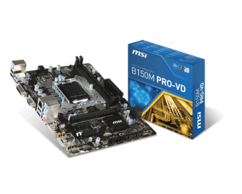 MSI B150M Pro-VD Intel B150 Micro ATX DDR4 LGA1151 1 x PCI-E x16 Slots Motherboard