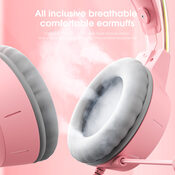 Get Onikuma X15 Pro Pink Cat Ear gaming headphones (žaidimų ausinės)