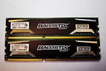 Crucial Ballistix Sport 16 GB (2 x 8 GB) DDR3-1600 Black / Silver PC RAM