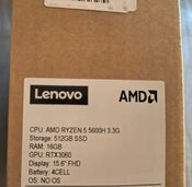 Portátil Lenovo IdeaPad Gaming 3 15ACH6, Ryzen 5, 16 GB, 512GB SSD, GeForce RTX 3060 6GB, 15,6", FreeDOS / Sin Sistema Operativo for sale