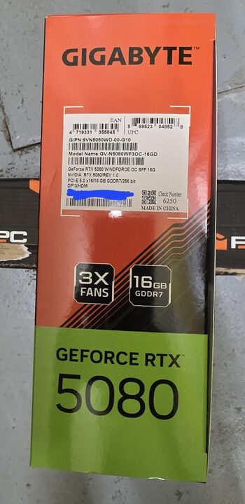 Gigabyte RTX 5080 WindForce OC SFF for sale