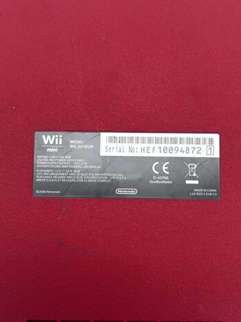 Originali Nintendo Wii Mini RVL-201 Raudona Žaidimų Konsolė