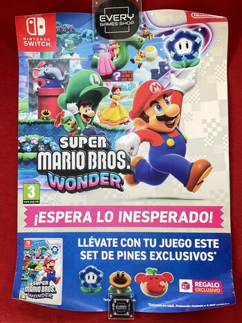 Poster Super Mario Wonder Nintendo Switch Nuevo