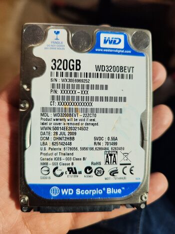 320GB HDD 2,5" 5400RPM SATA3