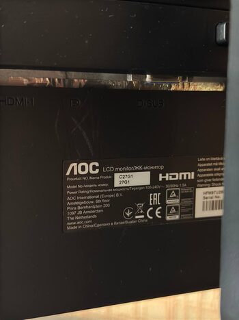 Redeem Žaidimų monitorius AOC C27G1 144Hz, Lenktas, 27"