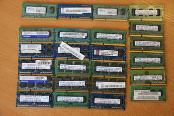 15 vnt. DDR3 2GB ir 9 vnt. DDR3 1GB SO-DIMM
