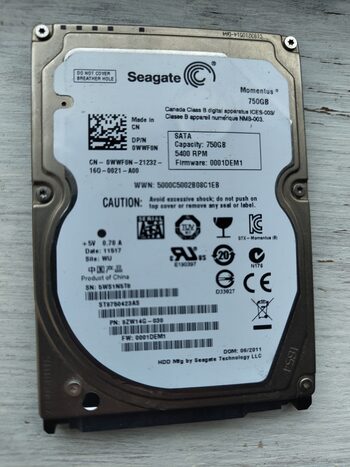 Seagate Momentus 750 GB HDD Storage