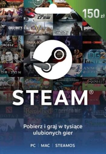 Karta Portfel Steam 150 PLN | Kup kartę Steam taniej!