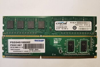 Crusial-Patriot 8 GB (2 x 4 GB) DDR3-1600 PC RAM