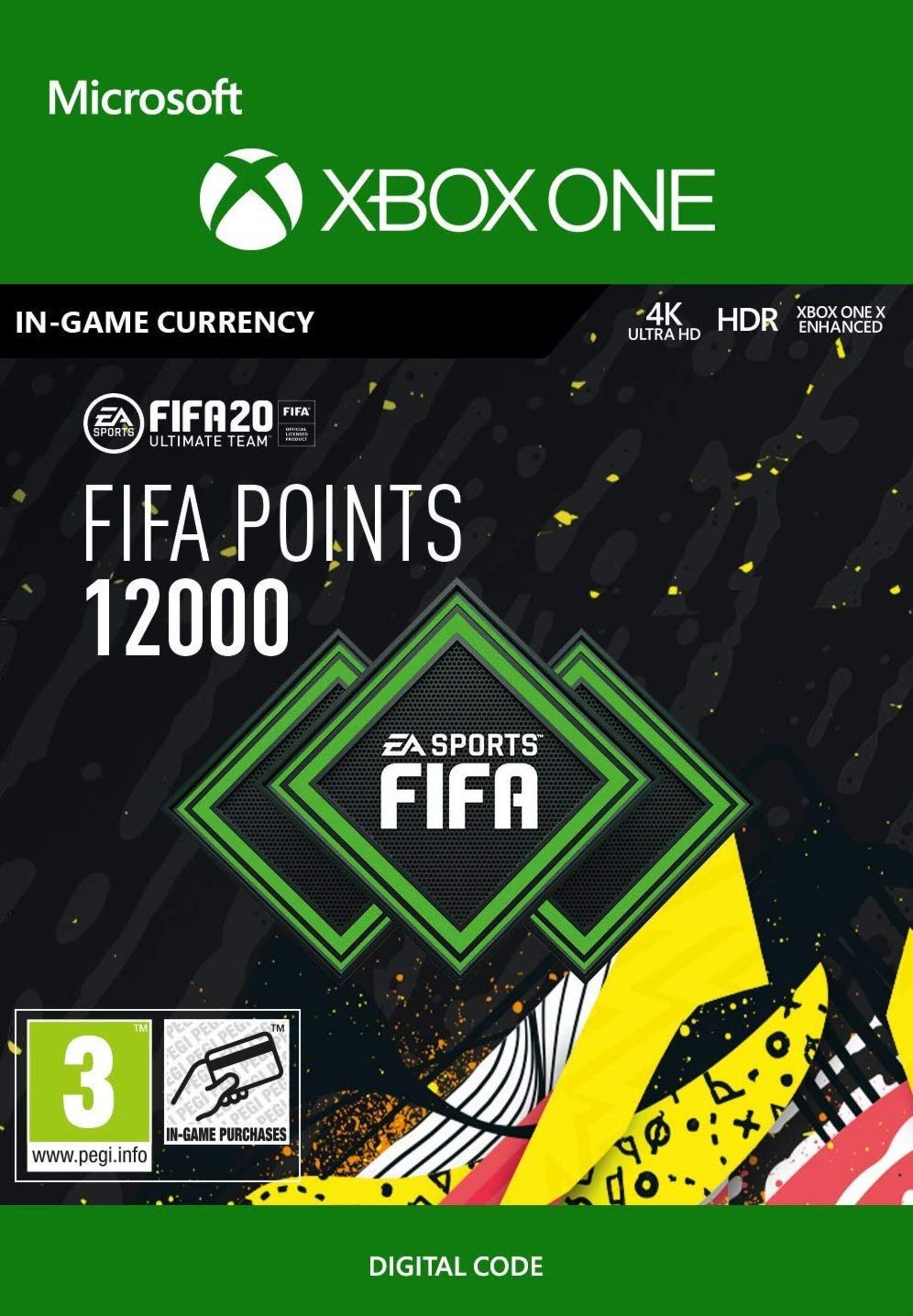 Xbox 8806188745618 FIFA 20 Ultimate Team 12000 Points Kzp 00051
