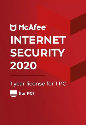McAfee Internet Security 2020 1 Dispositivo 1 Año Código GLOBAL