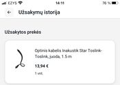 1.5m in-akustik star toslink optinis kabelis