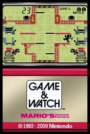 Game & Watch: Mario's Cement Factory Nintendo DS