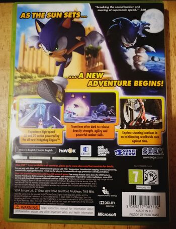 Sonic Unleashed Xbox 360