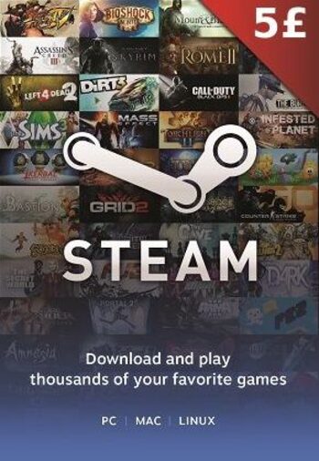 Steam Wallet Gift Card 5 GBP Steam Key UNITED KINGDOM