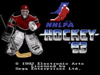 NHLPA Hockey '93 SEGA Mega Drive