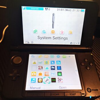 Nintendo 3DS XL, Black & Blue 4gb atristas