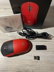 BEVIELĖ ŽAIDIMŲ PELĖ LOGITECH PRO X SUPERLIGHT RED (RAUDONA) (WIRELESS 2.4G)