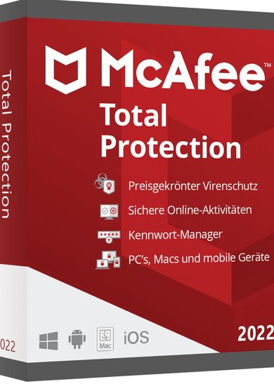 E-shop McAfee Total Protection (2022) 10 Device 1 Year Multidevice McAfee Key GLOBAL