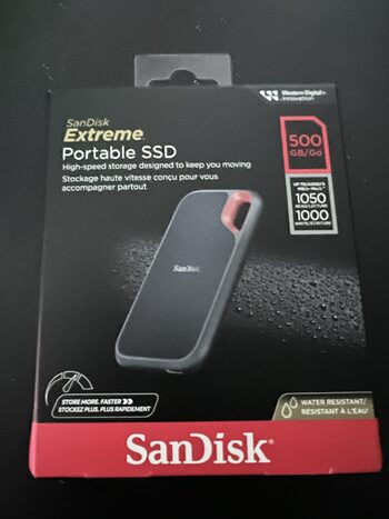 Naujas Sandisk Exreme Portable SSD 500GB 1050MB/s