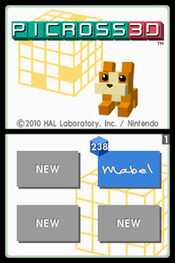 Picross 3D Nintendo DS