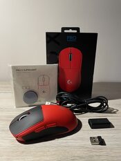 BEVIELĖ ŽAIDIMŲ PELĖ LOGITECH PRO X SUPERLIGHT RED (RAUDONA) (WIRELESS 2.4G)