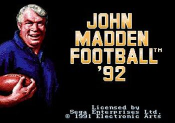 John Madden Football '92 SEGA Mega Drive