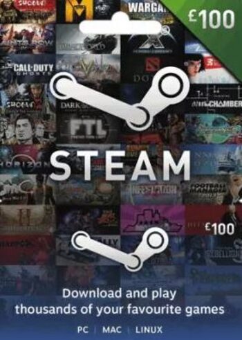 Steam Wallet Gift Card 100 GBP Steam Key UNITED KINGDOM