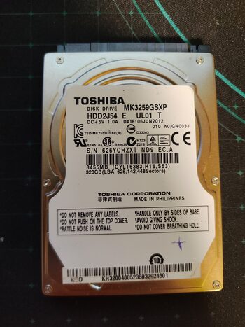 Toshiba 320 GB HDD Storage