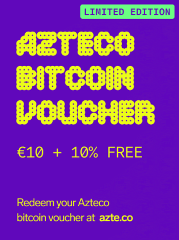 Azteco Bitcoin Lightning Voucher 10 EUR + 10% FREE GLOBAL