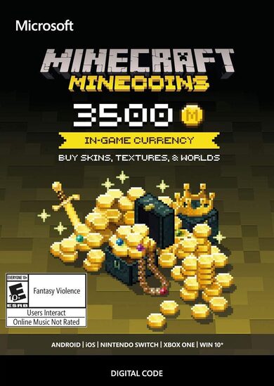 Minecraft: Minecoins Pack: Código de 3500 Coins LATAM