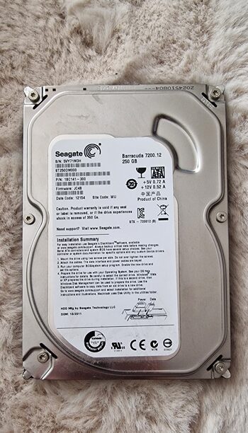 Seagate Barracuda 250 GB HDD Storage