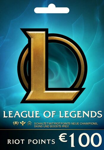 League of Legends Gift Card 100€ - Código de Riot - EUROPE Server Only