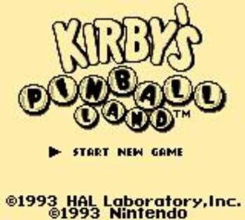 Kirby's Pinball Land (1993) Game Boy