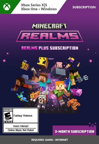Minecraft Realms Plus 3-Month Subscription (Xbox One, Xbox Series X/S, Windows) Xbox Live Key EUROPE