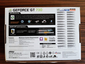 MSI GeForce GT 730 2 GB 700 Mhz PCIe x16 GPU