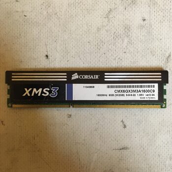 Operatyvioji ram atmintis Corsair XMS3 2 GB DDR3 1600MHz cmx6gx3m3a1600c9