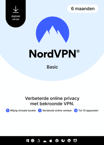 NordVPN Basic - 6 maanden - 10 apparaten (PC/MAC/Mobile) premium VPN-software - NEDERLAND