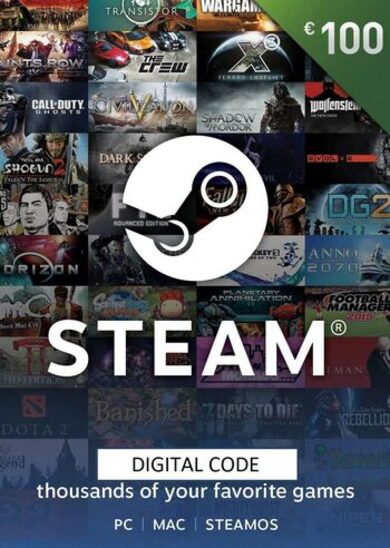 E-shop Steam Wallet Gift Card 100 EUR Steam Key IRELAND