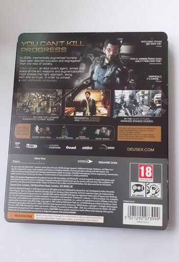 Deus Ex: Mankind Divided Steelbook Edition Day One Xbox One