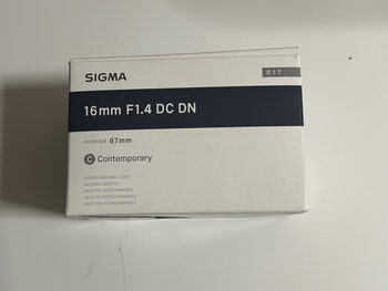 Sigma 16mm F1.4 Dc Dn