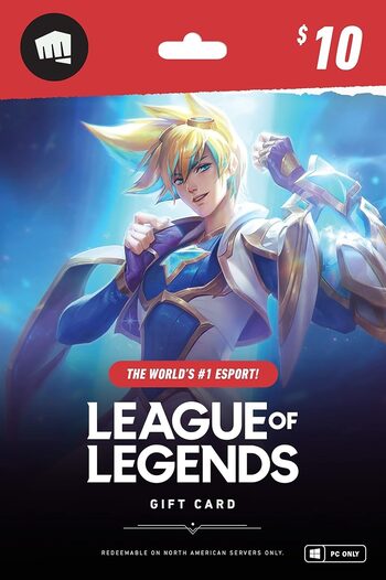 League of Legends Gift Card 10 USD - NA Server Only