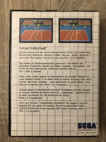 Great Volleyball SEGA Master System