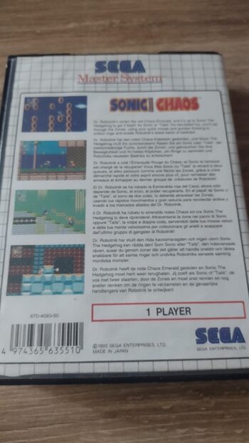 Sonic the Hedgehog Chaos SEGA Master System