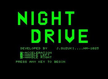 Night Driver Atari 2600