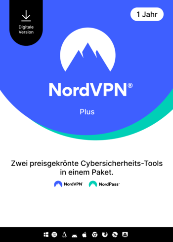 NordVPN Plus - 1 Year - (PC/MAC/Mobile) VPN & Cybersecurity Software Subscription Key GERMANY