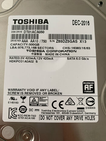 Kietasis diskas Toshiba 512GB 